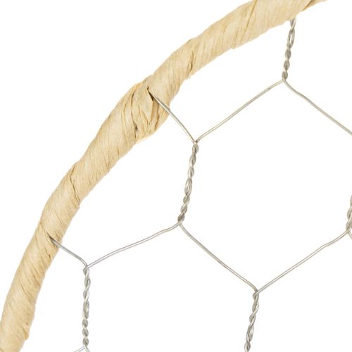Artículo Anillos colgantes decorativos de rafia metálica, Ø20cm, 4 piezas, decoración de pared estilo boho, decoración de ventana