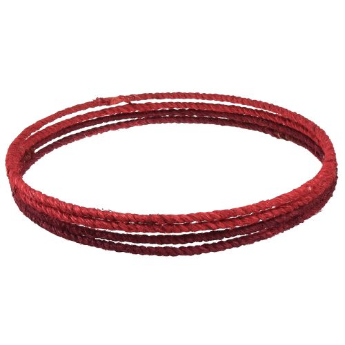 Artículo Anillo decorativo lazo decorativo de yute rojo rojo oscuro Ø30cm 4ud