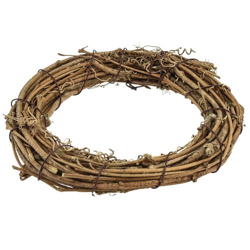 Artículo Anillo decorativo mini corona de vid natural Ø15cm 6ud