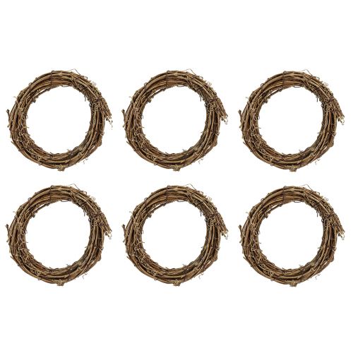 Artículo Anillo decorativo mini corona de vid natural Ø15cm 6ud