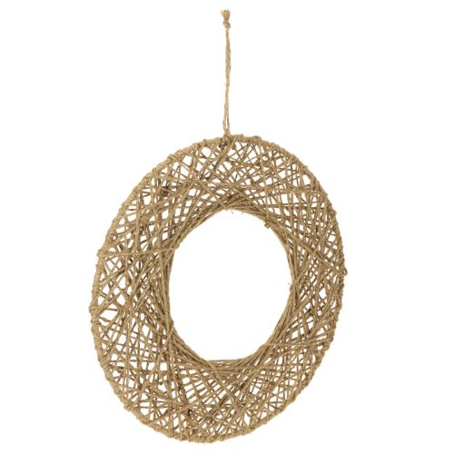 Floristik24 Anillos decorativos de yute, estilo natural, decoración colgante, estilo bohemio, Ø38cm, 2 piezas, anillos de metal, decoración de pared, decoración de ventana