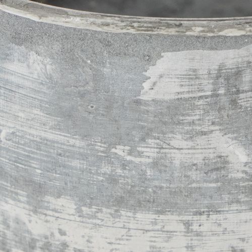 Artículo Bol decorativo de metal, ovalado, gris, L22,5/19,5/16 cm, juego de 3