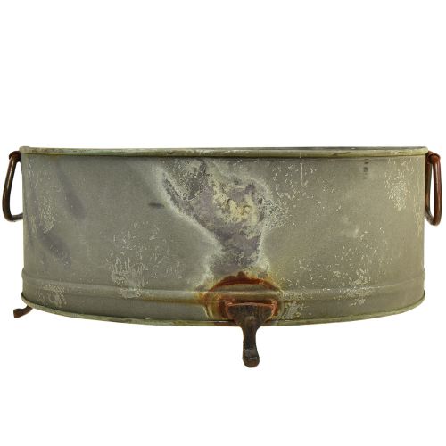 Artículo Cuenco decorativo con pie mango de metal óxido 42/46,5 cm juego de 2