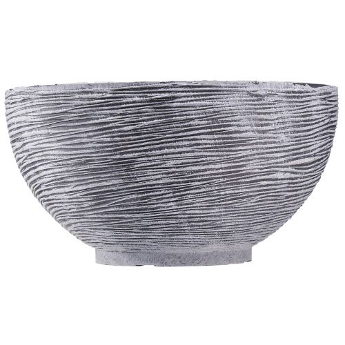 Artículo Cuenco decorativo redondo para plantas gris negro Ø35cm H18cm