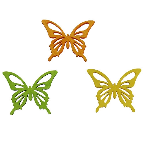 Mariposas decorativas de colores 4cm 90p | Floristik24.es