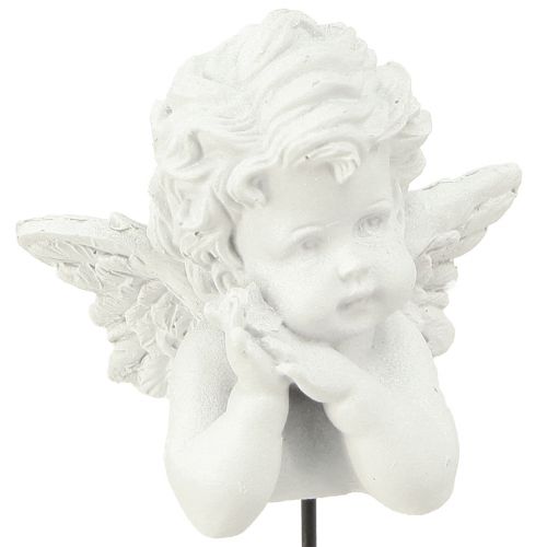 Artículo Tapón decorativo figuras de ángeles decoración de tumbas blanco H5cm 6 piezas