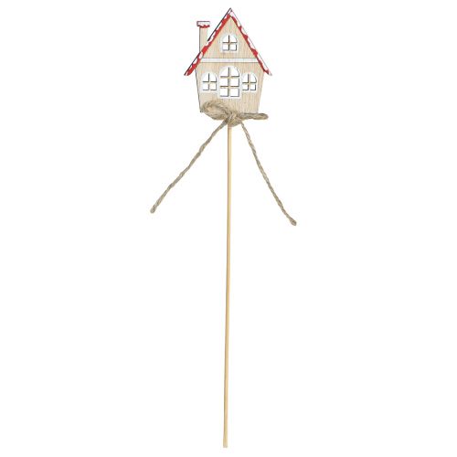 Artículo Tapones decorativos decoración navideña casas madera 4,5x5cm 12uds