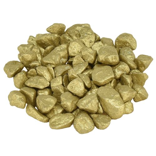 Artículo Piedras decorativas decoración de mesa decoración dispersa oro amarillo 9mm–13mm 2kg