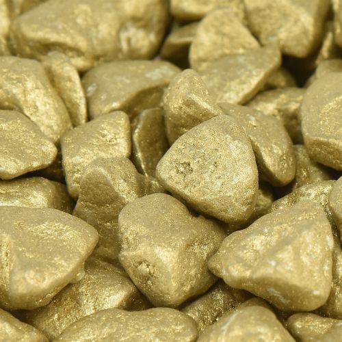 Artículo Piedras decorativas decoración de mesa decoración dispersa oro amarillo 9mm–13mm 2kg
