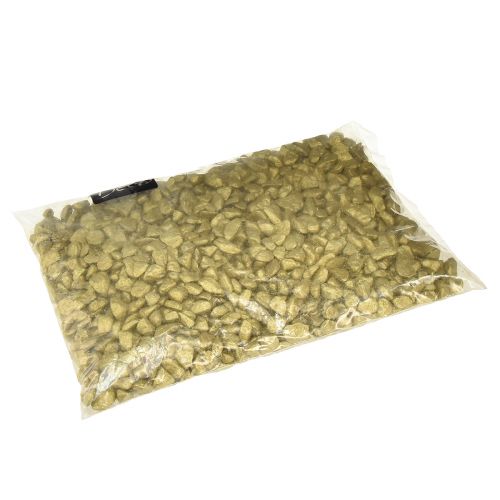 Artículo Piedras decorativas decoración de mesa decoración dispersa oro amarillo 9mm–13mm 2kg