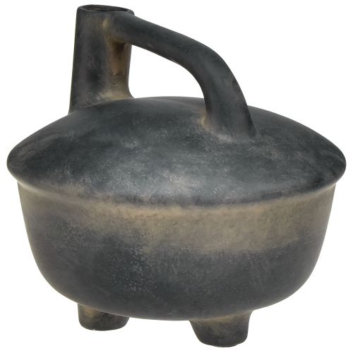 Artículo Jarrón decorativo jarra de cerámica aspecto antiguo beige antracita 18cm