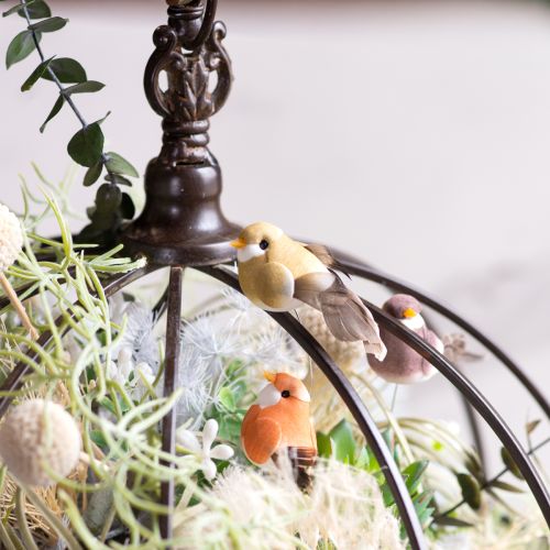 Artículo Pájaros decorativos, decoración artificial para el hogar, ocasión primaveral, con plumaje colorido hecho de plumas reales, 5 cm, 18 piezas