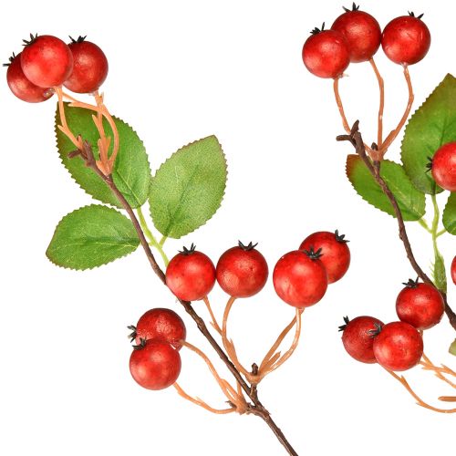 Artículo Rama decorativa frutos rojos rama artificial Navidad 88cm