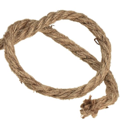Artículo Cordón de yute grueso en carrete de madera cordón decorativo Ø6mm 18m