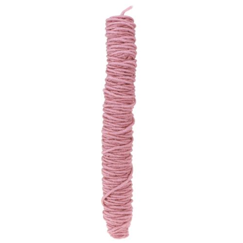 Floristik24 Hilo de mecha cordón de fieltro rosa viejo 55m