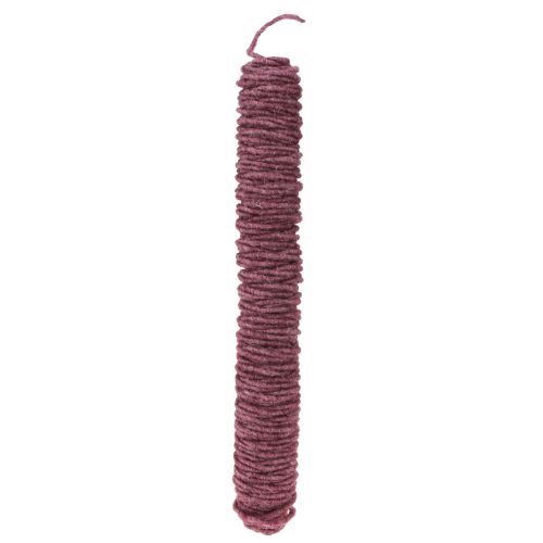 Floristik24 Hilo de mecha cordón de fieltro violeta 55m
