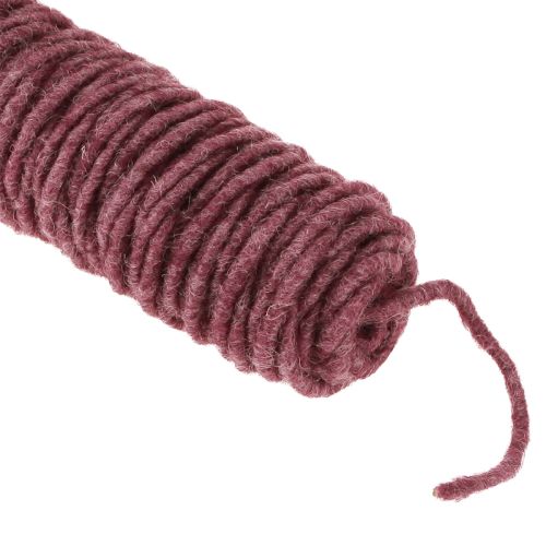 Artículo Hilo de mecha cordón de fieltro violeta 55m
