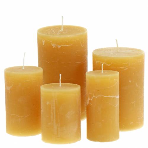Artículo Velas de colores lisos colores miel varios tamaños