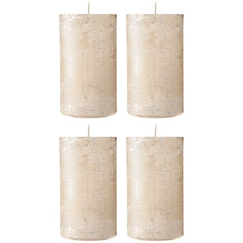 Artículo Velas lisas platino 70x120mm 4uds