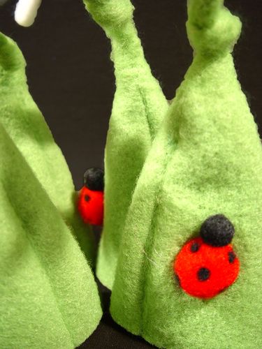 Floristik24 Calentador de huevo fieltro flores 16cm 4pcs