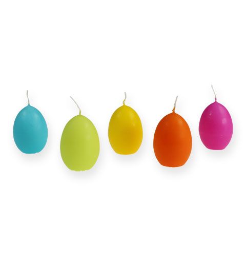 Easter Vela del huevo 6cm multicolor surtido 12pcs | Floristik24.es