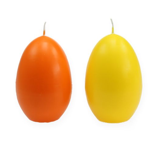 Deco huevera naranja, amarillo Ø6cm H12cm 4pcs