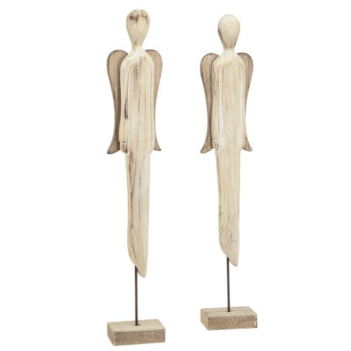 Floristik24 Figura de madera ángel Navidad blanco lavado Al.46cm 2 piezas