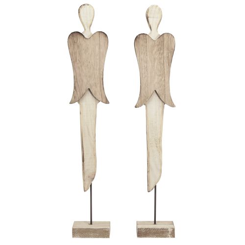 Floristik24 Figura de madera ángel Navidad blanco lavado Al.46cm 2 piezas