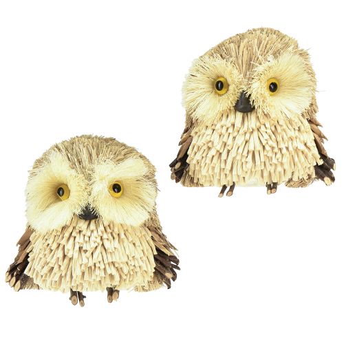 Floristik24 Figuras decorativas búho otoño con conos 12,5×10×10cm 2ud
