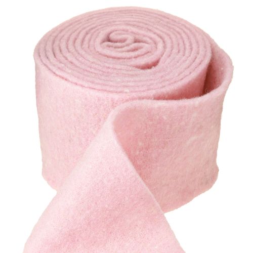 Artículo Cinta de fieltro rosa, cinta de lana, fieltro de lana, ancho 15 cm, largo 5 m