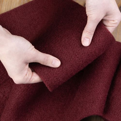 Artículo Cinta de lana de fieltro, rojo oscuro, 15cm x 5m, para decoración y manualidades