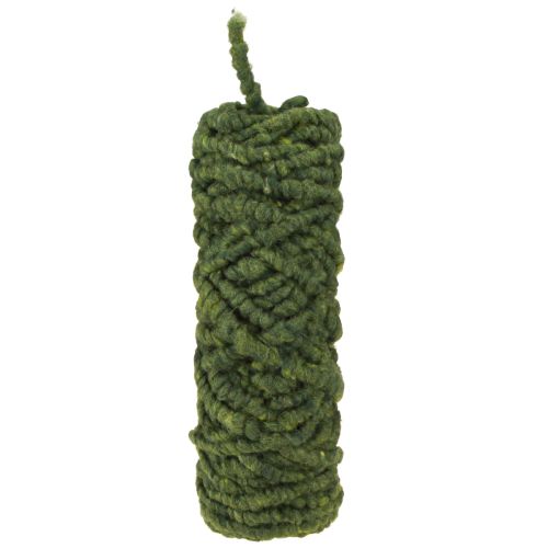 Floristik24 Cordón de fieltro esponjoso Mirabell verde oscuro 25m