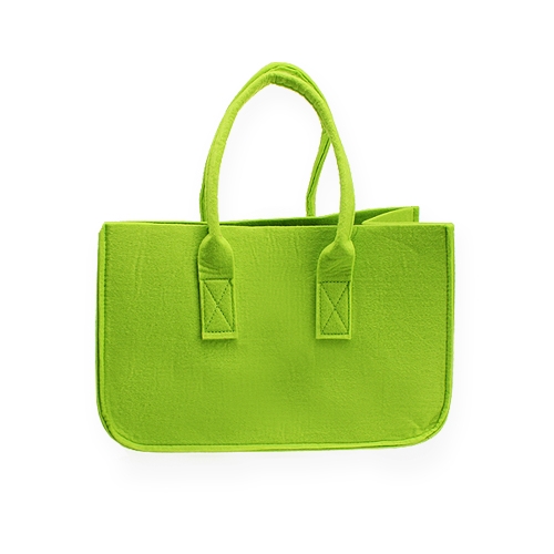 Floristik24 Bolso fieltro manzana verde 38x20x24cm