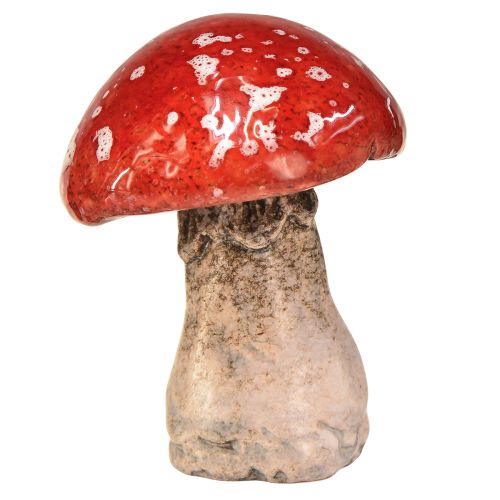 Artículo Encantadoras decoraciones de taburetes de cerámica - Rojo con puntos blancos, 8,6 cm - Decoración ideal para el jardín - Paquete de 3