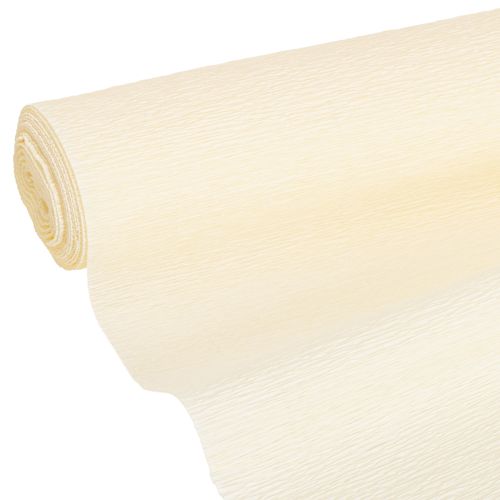 Floristik24 Papel crepé para floristería, crepé para floristería, champán, 50×250 cm, 5 unidades