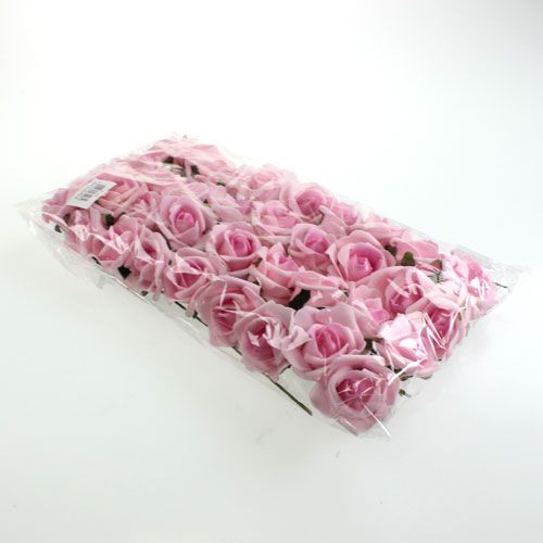 Floristik24 Rosa foam Ø4,5cm violeta claro 36p