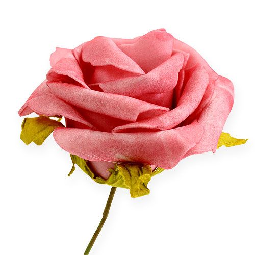 Artículo Rosa de espuma Ø 8cm rosa 18p
