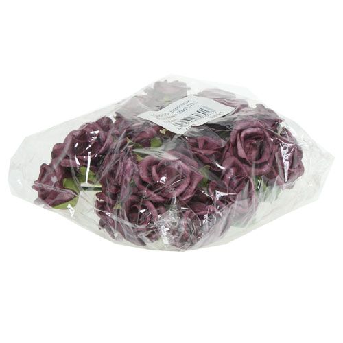 Floristik24 Espuma Rosa Burdeos Ø3,5cm 30pcs