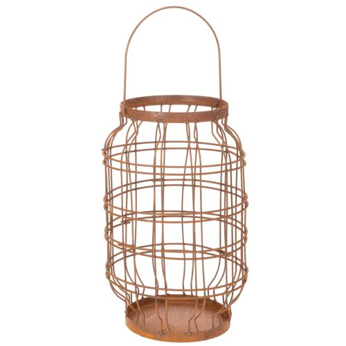 Farol de jardín, metal, acabado oxidado, asa, estilo vintage, Ø19,5 cm comprar | Floristik24.es