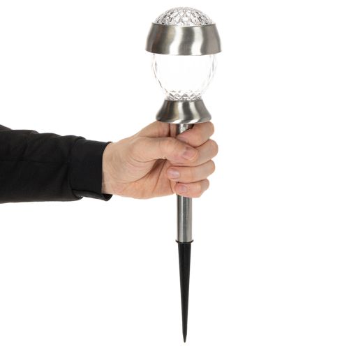 Luces solares para jardín, tipo globo con estaca para el suelo, 36 cm, 4 unidades | Floristik24.es