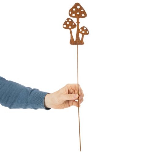 Estaca de jardín, acero envejecido, estaca decorativa para setas amanita muscaria, 15 cm, 6 unidades | Floristik24.es