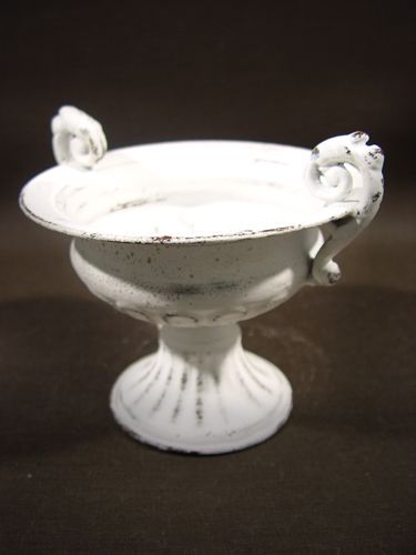 Floristik24 Copa m. Mango Ø 16cm H12,5cm blanco