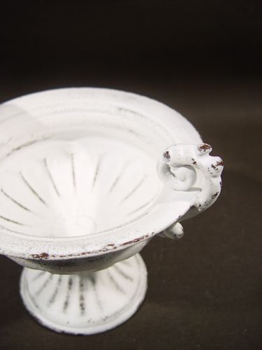 Floristik24 Copa m. Mango Ø 16cm H12,5cm blanco