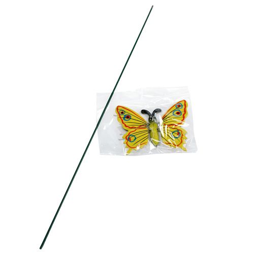 Floristik24 Mariposa en palo 17cm amarillo