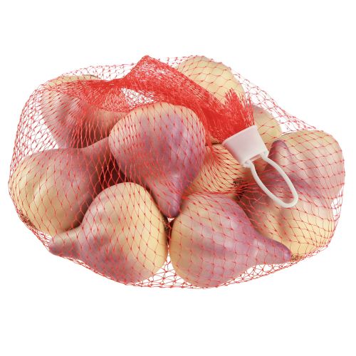 Artículo Decoración vegetal ajo amarillo morado en red Ø4,5cm 12 piezas