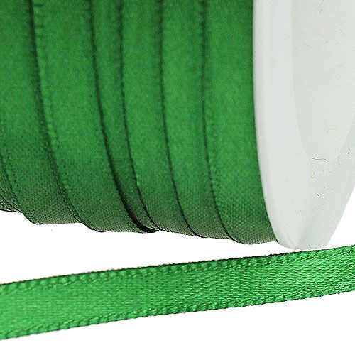 Artículo Cinta de regalo, cinta decorativa, cinta de raso, 6 mm, 50 m, verde oscuro
