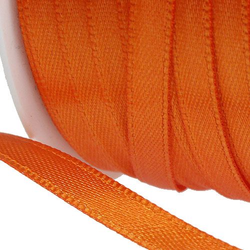 Artículo Cinta de regalo, cinta decorativa, cinta de raso naranja, 6 mm × 50 m