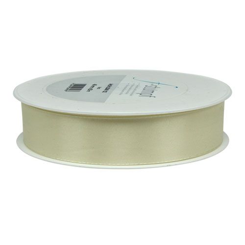 Floristik24 Cinta de regalo y decoración color crema 25mm 50m