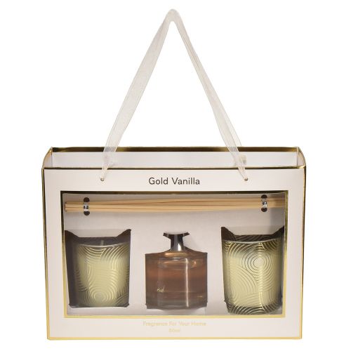 Artículo Set de regalo con velas aromáticas en vaso con aroma a vainilla