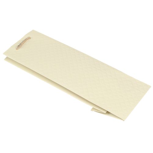 Artículo Bolsa regalo para botellas papel crema 12×9×36cm 1ud